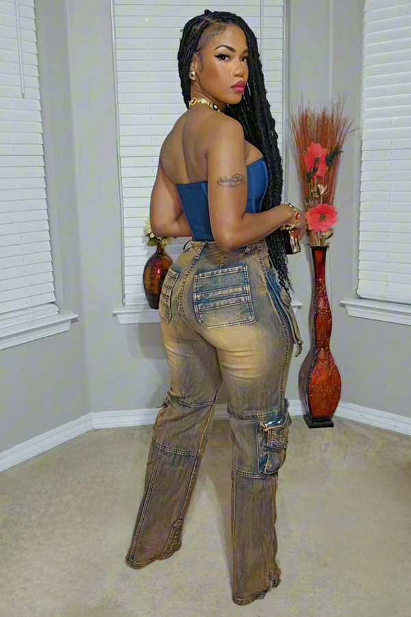 Dangerously In Love Cargo Jeans Restocked