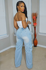 Dazzling Cargo Jeans Blue Restocked