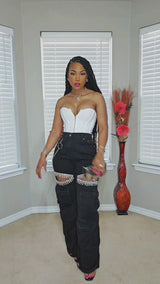 Dazzling Cargo Jeans Black (Just Added)